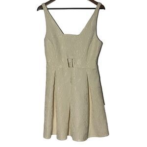 Topshop Ivory Brocade Lace Cocktail Dress